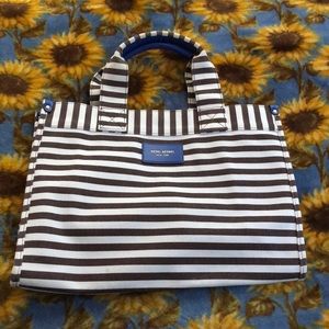 Henri Bendel STRIPED CANVAS SMALL TOTE